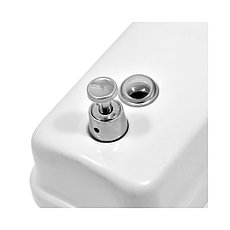 Дозатор для жидкого мыла Puff-8605W нержавейка, 500мл (белый), фото 3