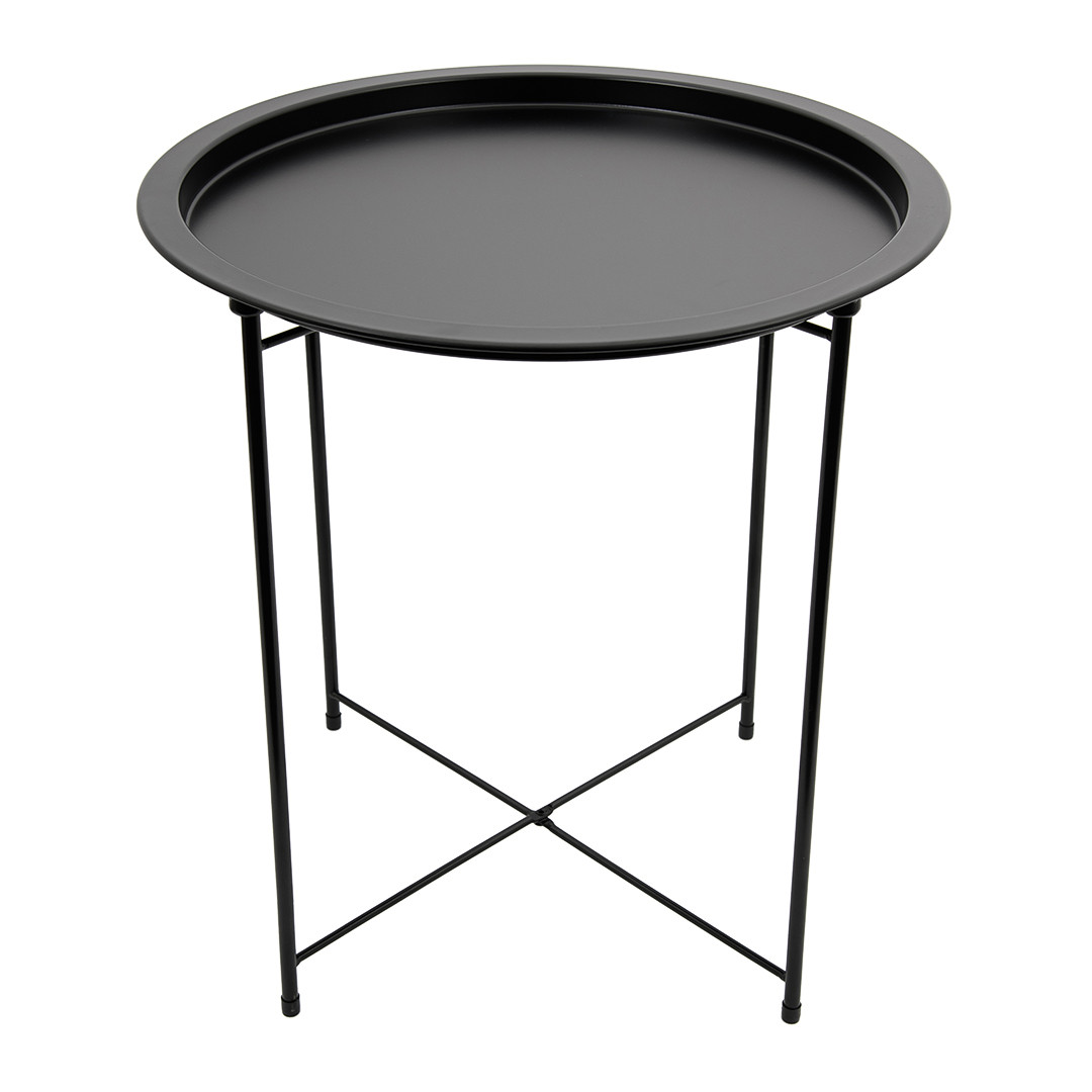Столик складной металлический, 47х47х50,5 см, черный - фото 1 - id-p214610493
