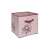 Короб-кубик для хранения "Хризантема", 30х30х30 см, розовый