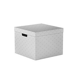 Коробка для хранения складная с крышкой "Орнамент", 32х32х25 см, серый