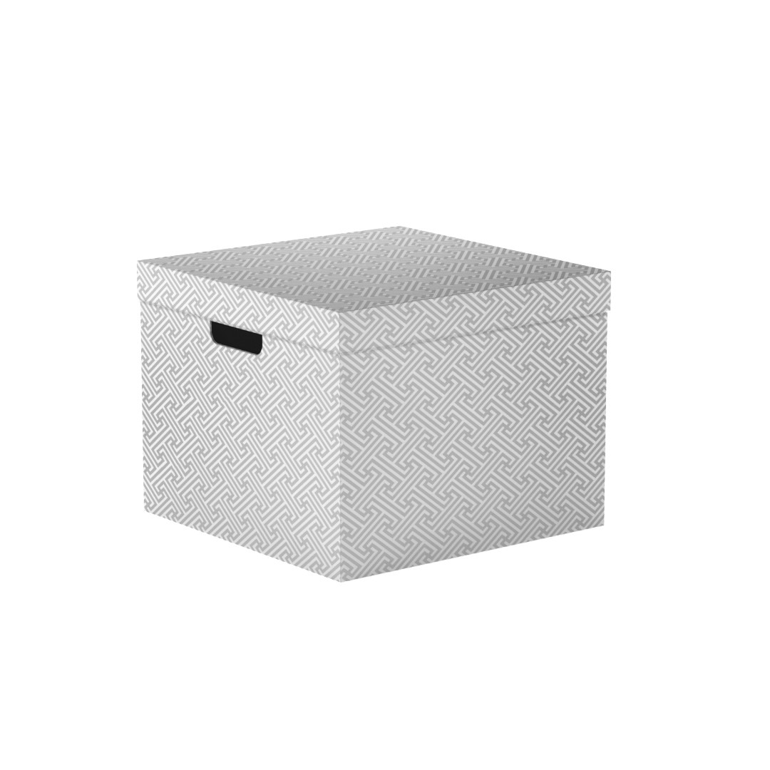 Коробка для хранения складная с крышкой "Орнамент", 32х32х25 см, серый - фото 1 - id-p214610836