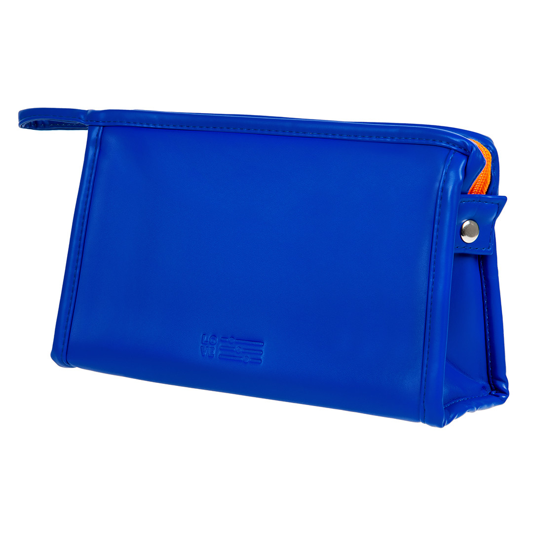 Косметичка, 24х7х16 см, синий, оранжевый - фото 1 - id-p214610935