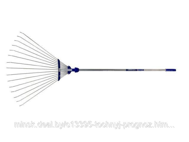 Грабли веерные раздвижные с алюминиевым черенком (ИнструмАгро) - фото 1 - id-p214613782