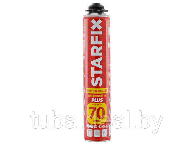 Пена монтажная профессиональная всесезонная STARFIX Foam Pro Plus 70 (890мл) (Выход пены до 70 литров) - фото 1 - id-p214613820