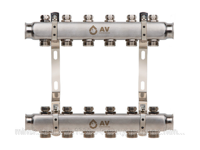 Коллекторная группа AVE162, 6 вых. AV Engineering (PRO серия Для отопления (радиаторы)) - фото 1 - id-p214617578