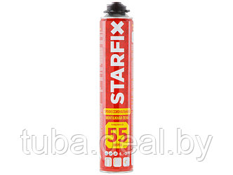 Пена монтажная профессиональная всесезонная STARFIX Gunfoam (730мл) (Выход пены до 55 литров)