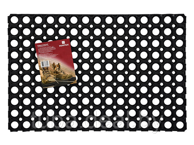 Коврик придверный ячеистый, грязесборный, 40х60х1,6 см, черный, VORTEX (ВОРТЕКС) - фото 1 - id-p214616482