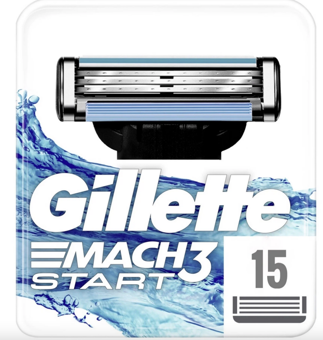 Сменные кассеты, лезвия Gillette Mach3 Start (15 шт)