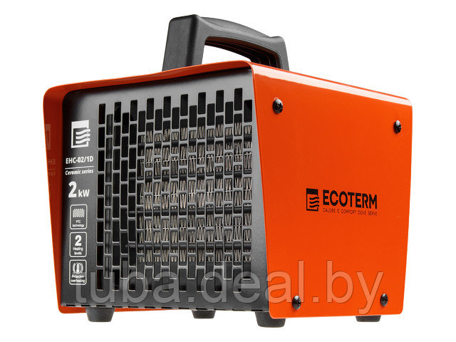 Нагреватель воздуха электр. Ecoterm EHC-02/1D (кубик, 2 кВт, 220 В, термостат, керамический элемент PTC) - фото 1 - id-p214615554
