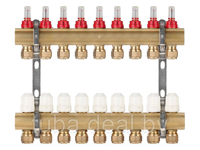 Коллекторная группа AVE777, 9 вых. AV Engineering (PRO серия Для теплого пола и водоснабжения) - фото 1 - id-p214622255