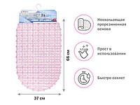 Коврик для ванной, овал 66х37 см, розовый, PERFECTO LINEA