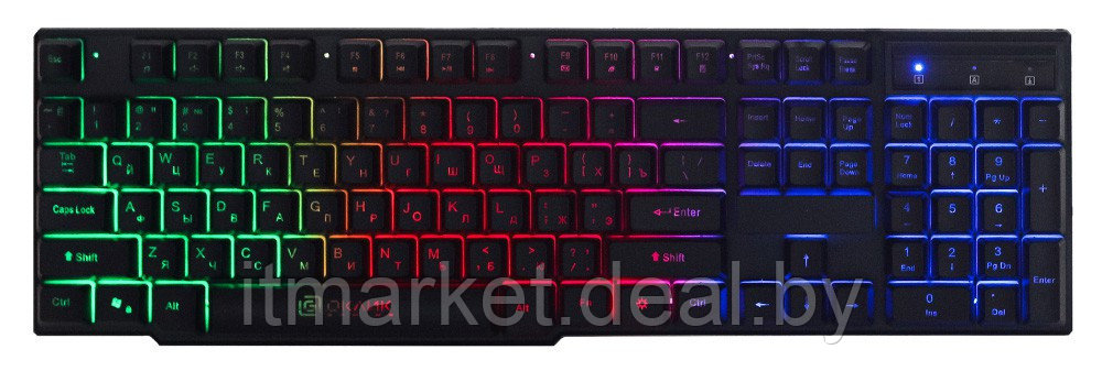 Клавиатура Oklick 780G Slayer Black (412899) (USB, игровая, с подсветкой) - фото 1 - id-p214622478