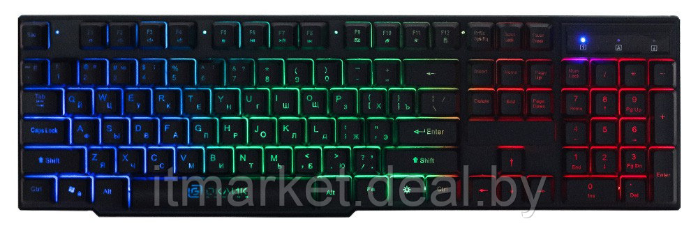 Клавиатура Oklick 780G Slayer Black (412899) (USB, игровая, с подсветкой) - фото 2 - id-p214622478