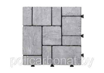 Плитка садовая Stone Mosaic, 30x30см, стальной серый, (6шт. в уп.) - фото 1 - id-p214622822