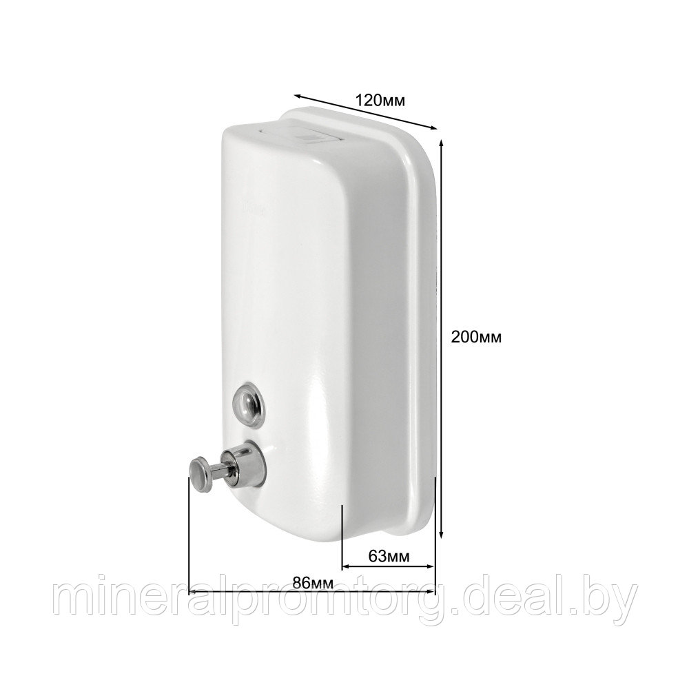 Дозатор для жидкого мыла Puff-8615W нержавейка, 1000мл (белый) - фото 8 - id-p192620886