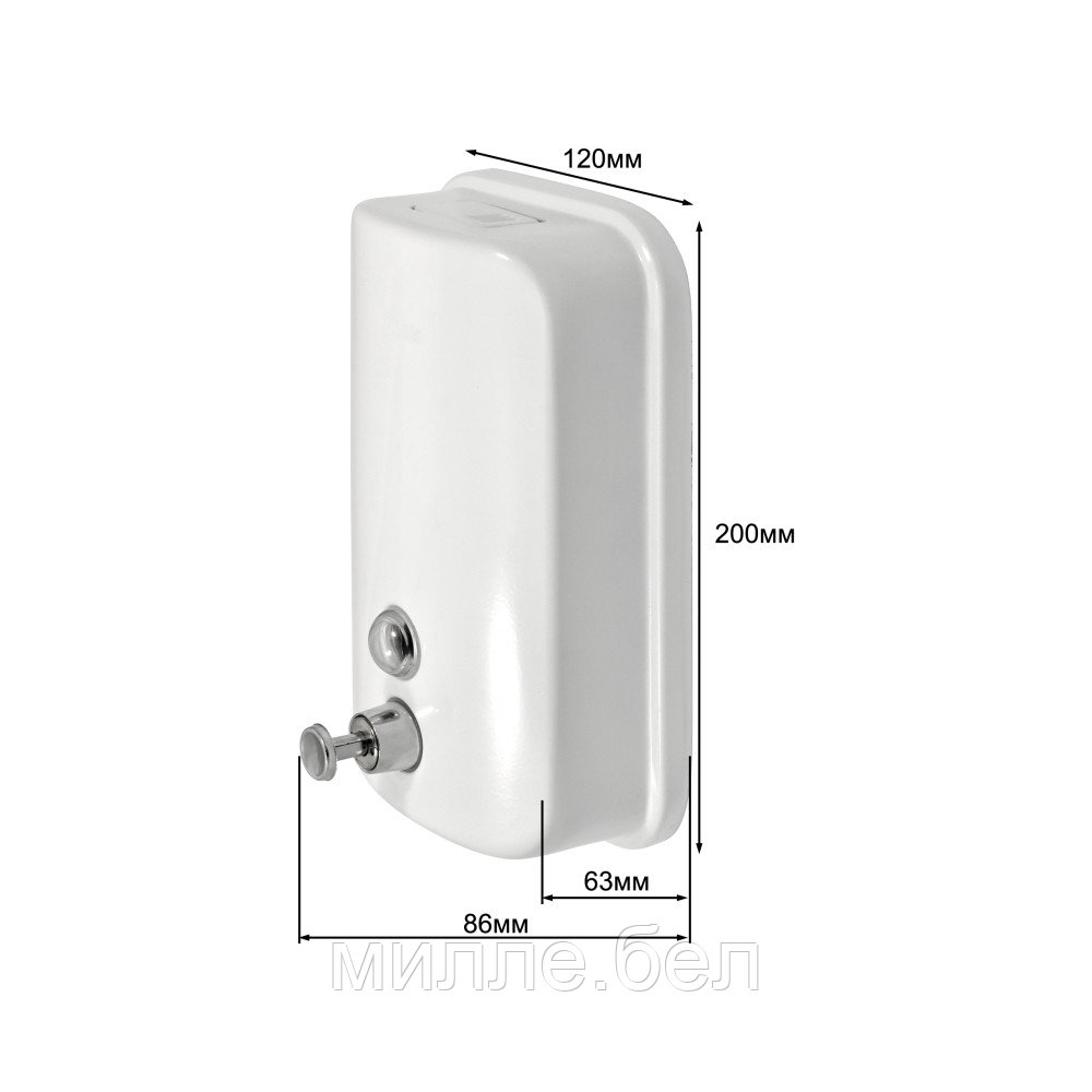 Дозатор для жидкого мыла Puff-8615W нержавейка, 1000мл (белый) - фото 8 - id-p192700106