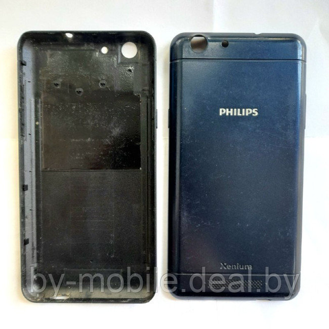 Задняя крышка Philips Xenium V526 (синий) - фото 1 - id-p214623402