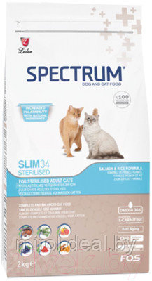 Сухой корм для кошек Spectrum Adult Slim34 для стерилизованных,контроль веса с лососем и рисом - фото 1 - id-p214627058