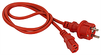 LANMASTER LAN-PP13/SH-3.0-RD Шнур питания C13-Schuko прямая, 3х0.75, 220В, 10А, красный, 3 метра