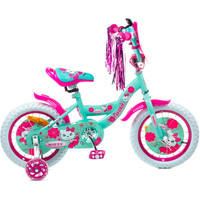 Детский велосипед Favorit Kitty 14 KIT-14GN (розовый/бирюзовый)