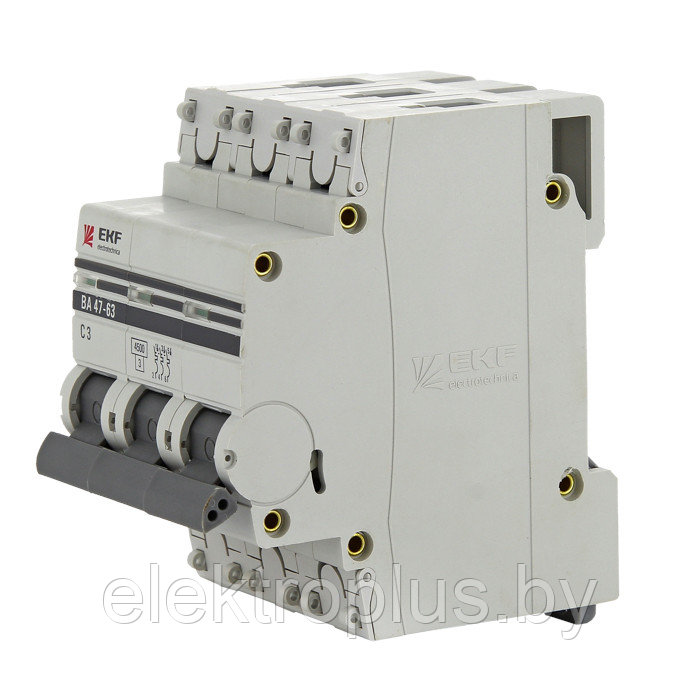 Автоматический выключатель ВА 47-63 4,5kA 3P (C) EKF PROxima - фото 3 - id-p214633097