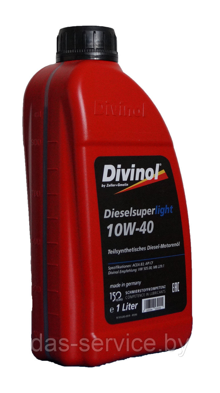Моторное масло Divinol Dieselsuperlight 10W-40 (полусинтетическое моторное масло 10w40) 1 л. - фото 2 - id-p214629652