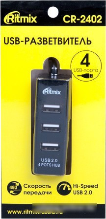 USB-хаб Ritmix CR-2402 - фото 3 - id-p214634913