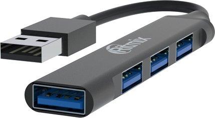 USB-хаб Ritmix CR-4400 Metal - фото 1 - id-p214634916