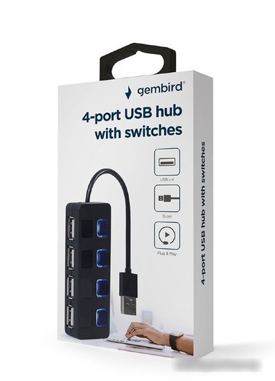 USB-хаб Gembird UHB-U2P4-05 - фото 5 - id-p214634998