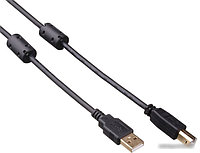 Кабель ExeGate EX-CCF-USB2-AMBM-1.8 USB Type-A - USB Type-B (1.8 м, черный)