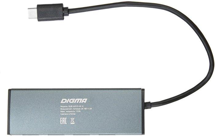 USB-хаб Digma HUB-4U3.0-UC-G - фото 4 - id-p214635037