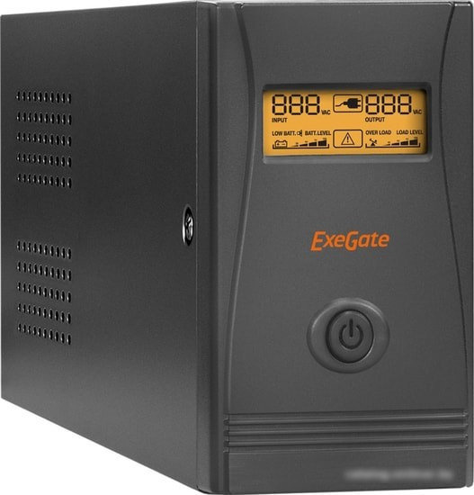 Источник бесперебойного питания ExeGate Power Smart ULB-600.LCD.AVR.C13.RJ.USB - фото 1 - id-p214639131