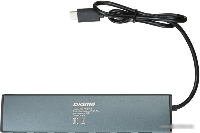 USB-хаб Digma HUB-7U3.0-UC-G - фото 4 - id-p214635040