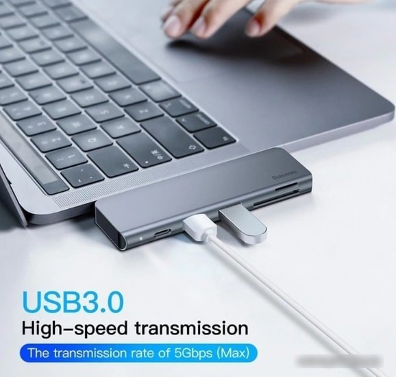 USB-хаб Baseus CAHUB-K0G - фото 3 - id-p214635043