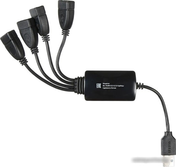 USB-хаб Buro BU-HUB4-0.3-U2.0-Splitter - фото 2 - id-p214635078