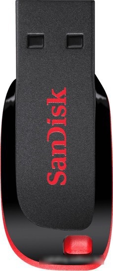 USB Flash SanDisk Cruzer Blade Black 128GB (SDCZ50-128G-B35) - фото 1 - id-p214644378