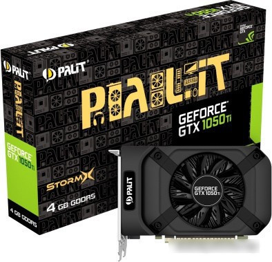 Видеокарта Palit GeForce GTX 1050 Ti StormX 4GB GDDR5 [NE5105T018G1-1070F] - фото 5 - id-p214645385
