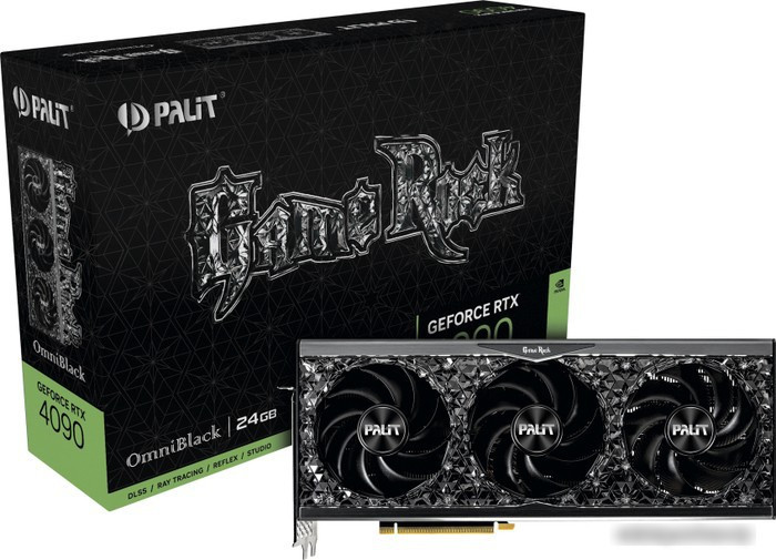 Видеокарта Palit GeForce RTX 4090 GameRock OmniBlack 24G NED4090019SB-1020Q - фото 4 - id-p214645387