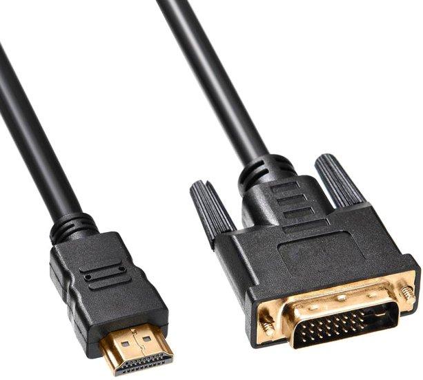 Кабель Buro HDMI-19M-DVI-D-5M - фото 3 - id-p214637036