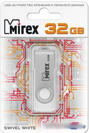 USB Flash Mirex SWIVEL WHITE 32GB (13600-FMUSWT32) - фото 2 - id-p214644440
