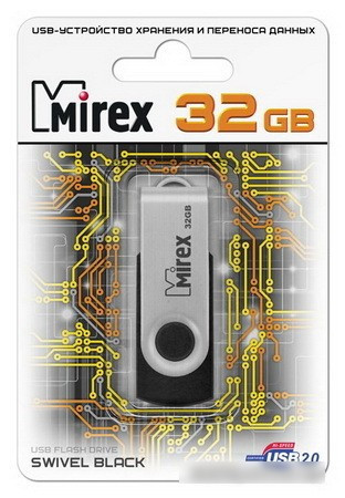 USB Flash Mirex Swivel Black 32GB [13600-FMURUS32] - фото 3 - id-p214644458