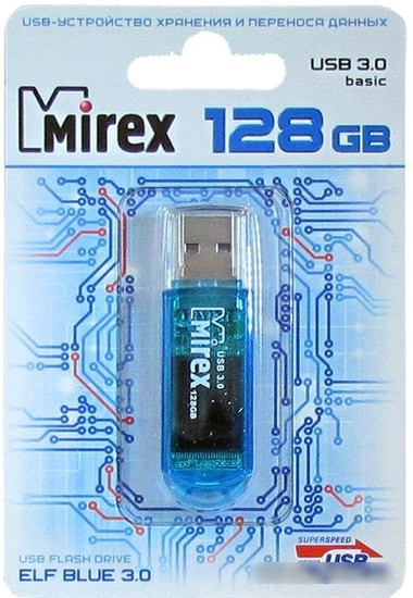 USB Flash Mirex Elf USB 3.0 128GB (синий) - фото 4 - id-p214644463