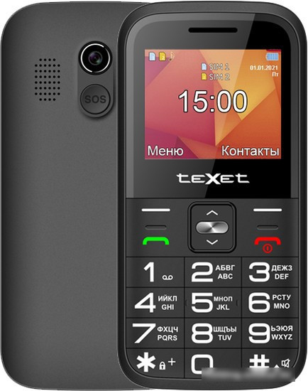 Мобильный телефон TeXet TM-B418 (черный) - фото 1 - id-p214649641
