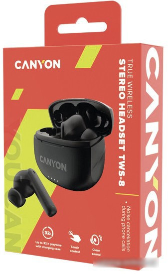 Наушники Canyon TWS-8 (черный) - фото 2 - id-p214641757