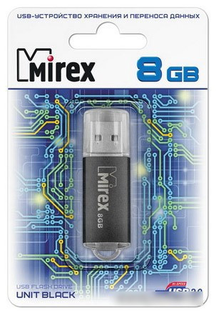 USB Flash Mirex UNIT BLACK 8GB (13600-FMUUND08) - фото 2 - id-p214644483