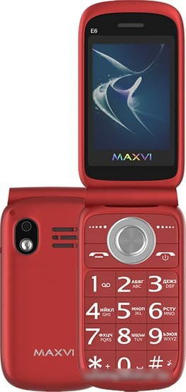 Мобильный телефон Maxvi E6 (красный) - фото 1 - id-p214649650