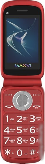 Мобильный телефон Maxvi E6 (красный) - фото 2 - id-p214649650