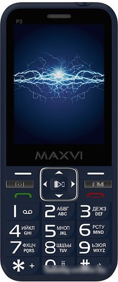 Мобильный телефон Maxvi P3 (синий) - фото 2 - id-p214649651