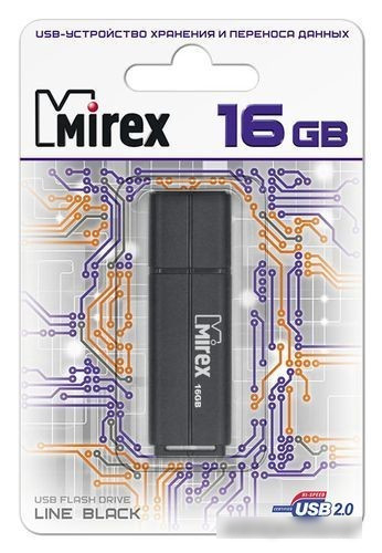 USB Flash Mirex Color Blade Line 16GB (черный) [13600-FMULBK16] - фото 3 - id-p214644509