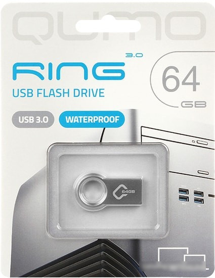 USB Flash QUMO Ring 3.0 64GB - фото 3 - id-p214644512